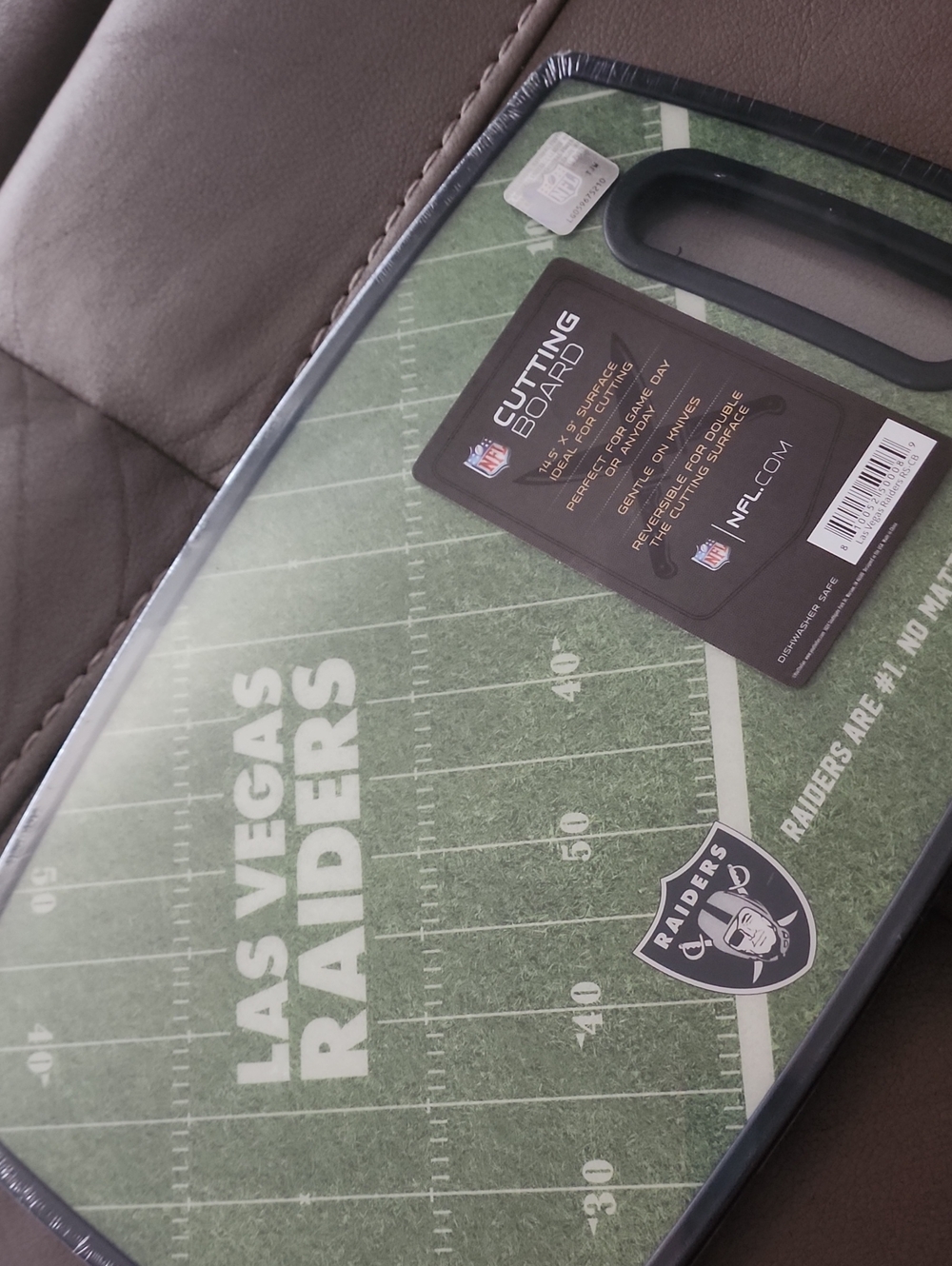 Las Vegas RaidersDecorative Serving Cutting Board 14.5 X 9 - Picture 2 of 3
